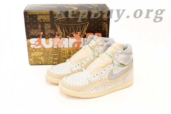 Top Version Air Jordan 1 Retro High OG SP Union LA Bephie's Beauty Supply Woven FD2565-100 - Image 15