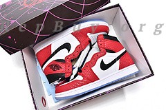 Top Version Air Jordan 1 Retro High Spider-Man Origin Story 555088-602 - 图片 22