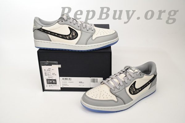 Top Version Air Jordan 1 Retro Low Dior CN8608-002 - Image 14