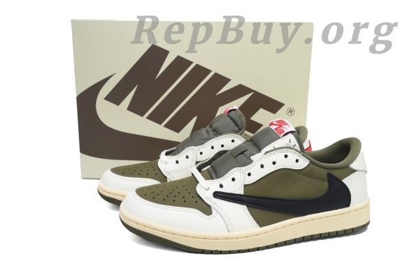 Top Version Air Jordan 1 Retro Low OG SP Travis Scott Medium Olive DM7866-200 - Image 12