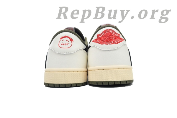 Top Version Air Jordan 1 Retro Low OG SP Travis Scott Medium Olive DM7866-200 - Image 3
