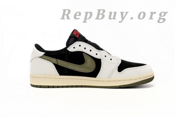 Top Version Air Jordan 1 Retro Low OG SP Travis Scott Olive (W) DZ4137-106 - Image 3