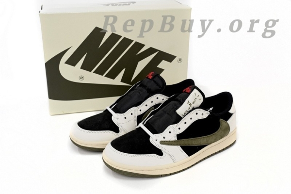 Top Version Air Jordan 1 Retro Low OG SP Travis Scott Olive (W) DZ4137-106 - Image 14
