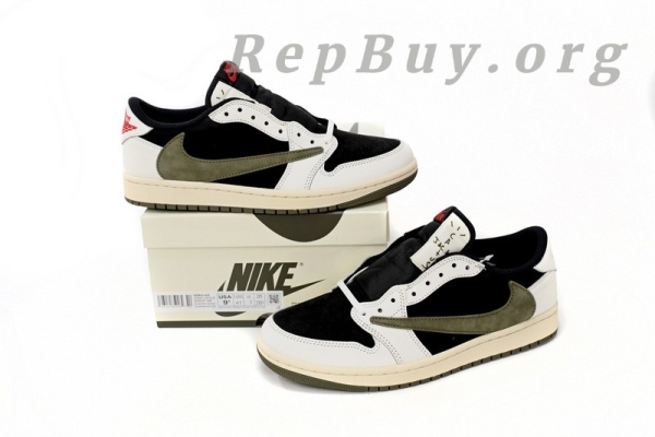 Top Version Air Jordan 1 Retro Low OG SP Travis Scott Olive (W) DZ4137-106 - Image 13