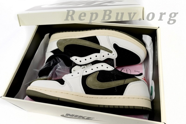 Top Version Air Jordan 1 Retro Low OG SP Travis Scott Olive (W) DZ4137-106 - Image 15