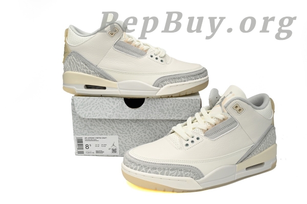 Top Version Air Jordan 3 Retro Craft Ivory, High Quality Replica Air Jordan 3, Best Rep Sneakers, 1:1 Replica Jordan Shoes, Premium Fake AJ3 Retro, FJ9479-100 Replica, Craft Ivory Jordan 3 Copy, Perfect Clone Sneakers