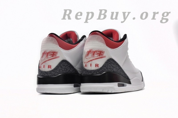 Top Version Air Jordan 3 Retro Flame Red CZ6634-100 - Image 4