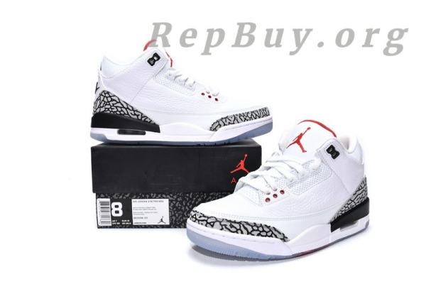 Top Version Air Jordan 3 Retro Free Throw Line White Cement 923096-101 - Image 19