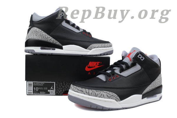 Top Version Air Jordan 3 Retro OG 'Black Cement' DN3707-010 - Image 10