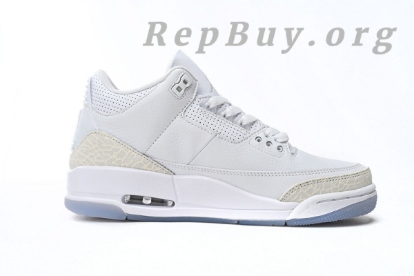 Top Version Air Jordan 3 Retro Pure White 136064-111 - Image 3