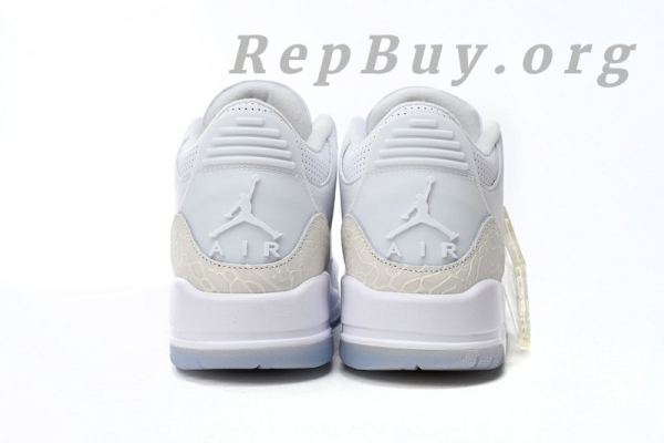 Top Version Air Jordan 3 Retro Pure White 136064-111 - Image 4