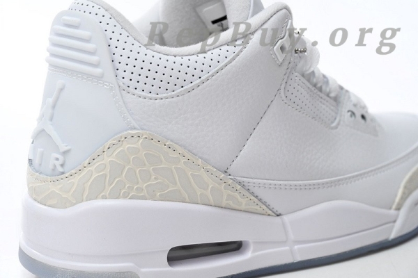 Top Version Air Jordan 3 Retro Pure White 136064-111 - Image 8