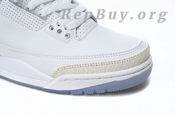 Top Version Air Jordan 3 Retro Pure White 136064-111 - Image 7