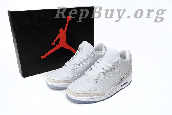 Top Version Air Jordan 3 Retro Pure White 136064-111 - Image 14