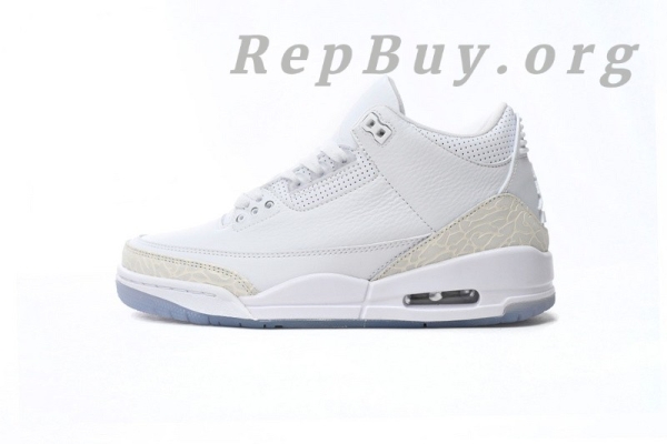 Top Version Air Jordan 3 Retro Pure White 136064-111