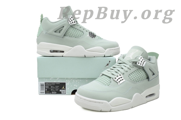 Top Version Air Jordan 4 Retro Seafoam Sail, High Quality Replica Jordan 4, Best Replica Air Jordan 4, 1:1 Replica AJ4 Seafoam, Premium Copy Jordan 4 Retro, Fake AJ4 Seafoam Sail, Unauthorized Jordan 4 HV0823-003, Mirror Quality Reps Sneakers