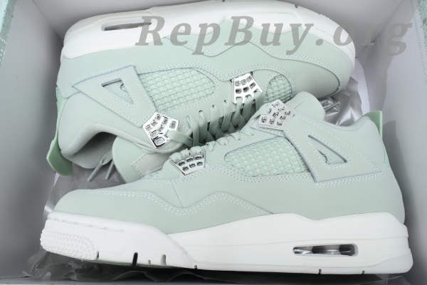 Top Version Air Jordan 4 Retro Seafoam Sail, High Quality Replica Jordan 4, Best Replica Air Jordan 4, 1:1 Replica AJ4 Seafoam, Premium Copy Jordan 4 Retro, Fake AJ4 Seafoam Sail, Unauthorized Jordan 4 HV0823-003, Mirror Quality Reps Sneakers