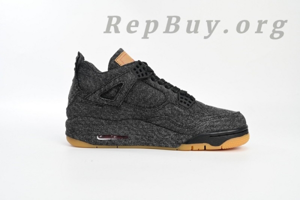Top Version Air Jordan 4 Retro Levi's Black (Levi's Tag) AQ9103-001 - Image 3