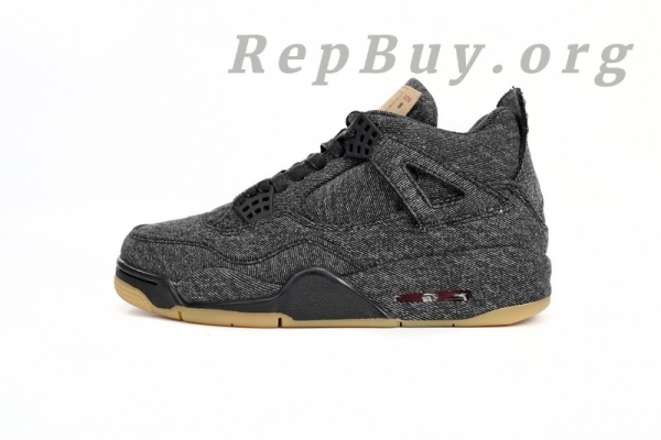 Top Version Air Jordan 4 Retro Levi's Black (Levi's Tag) AQ9103-001 - Image 2