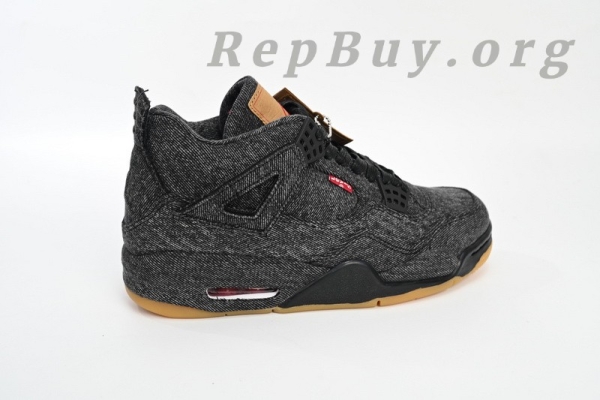 Top Version Air Jordan 4 Retro Levi's Black (Levi's Tag) AQ9103-001 - Image 9