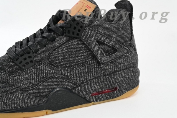 Top Version Air Jordan 4 Retro Levi's Black (Levi's Tag) AQ9103-001 - Image 8