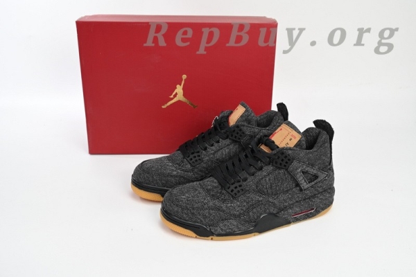 Top Version Air Jordan 4 Retro Levi's Black (Levi's Tag) AQ9103-001 - Image 15