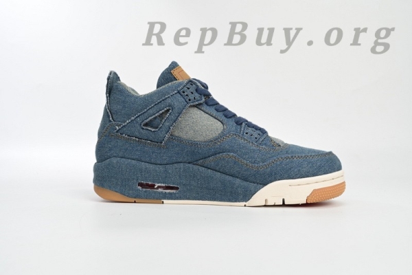 Top Version Air Jordan 4 Retro Levi's Denim (Tag with Levi's Logo) AO2571-401 - Image 3