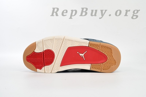 Top Version Air Jordan 4 Retro Levi's Denim (Tag with Levi's Logo) AO2571-401 - Image 6