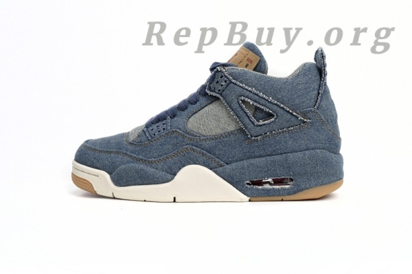 Top Version Air Jordan 4 Retro Levi's Denim (Tag with Levi's Logo) AO2571-401