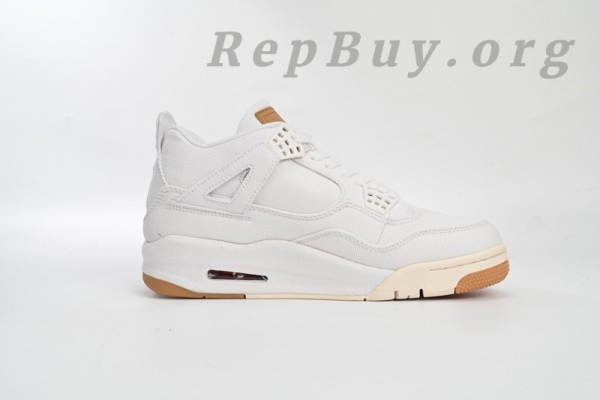 Top Version Air Jordan 4 Retro Levi's White (Levi's Tag) AO2571-100 - Image 3