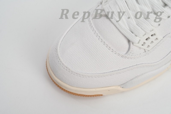 Top Version Air Jordan 4 Retro Levi's White (Levi's Tag) AO2571-100 - Image 6