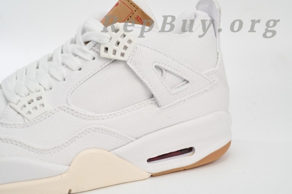 Top Version Air Jordan 4 Retro Levi's White (Levi's Tag) AO2571-100 - Image 8
