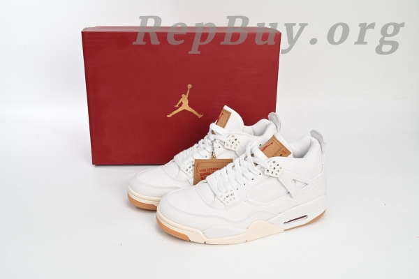Top Version Air Jordan 4 Retro Levi's White (Levi's Tag) AO2571-100 - Image 15
