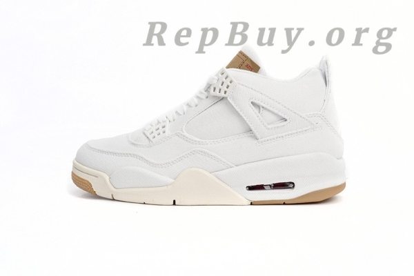 Top Version Air Jordan 4 Retro Levi's White (Levi's Tag) AO2571-100