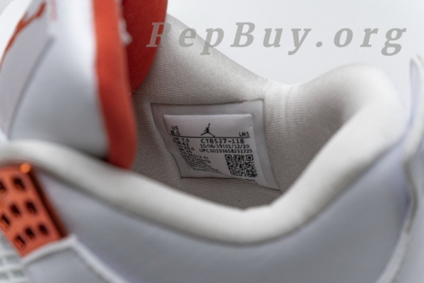 Top Version Air Jordan 4 Retro Metallic Orange CT8527-118 - Image 20
