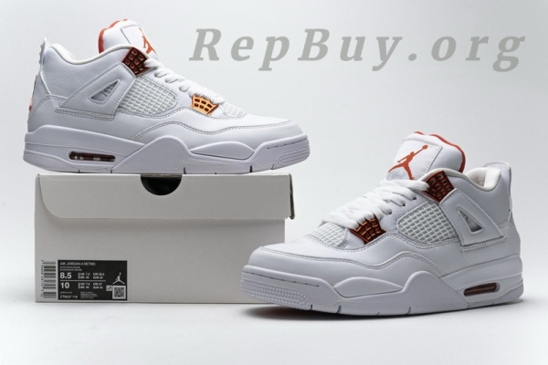 Top Version Air Jordan 4 Retro Metallic Orange CT8527-118 - Image 22
