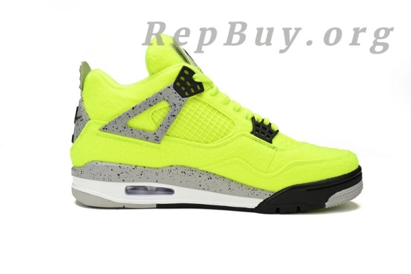 Top Version Air jordan 4 x Tagz Plush Fluorescent Yellow DV6773-700 - Image 7