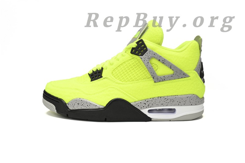 Best Top Version Air jordan 4 x Tagz Plush Fluorescent Yellow DV6773-700 Replica