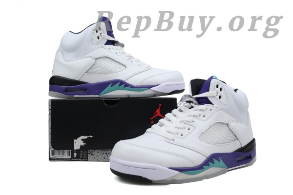 Top Version Air Jordan 5 Retro 'Grape' 136027-108 - 图片 10