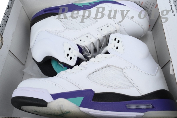 Top Version Air Jordan 5 Retro 'Grape' 136027-108 - 图片 12