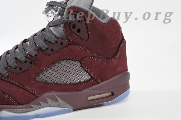 Top Version Air Jordan 5 Retro Burgundy (2023) DZ4131-600 - Image 7