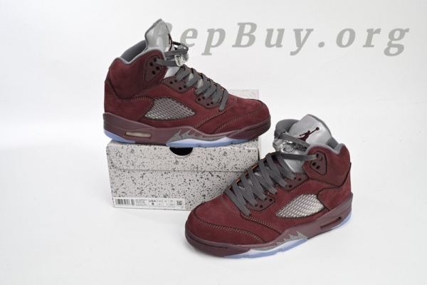 Top Version Air Jordan 5 Retro Burgundy (2023) DZ4131-600 - Image 13