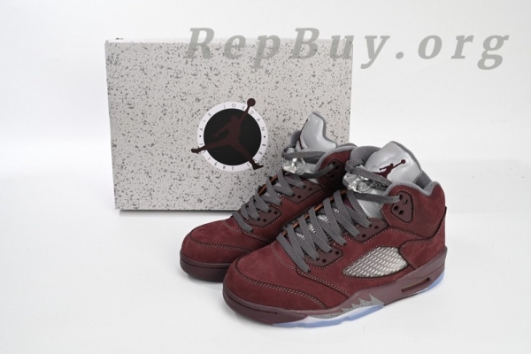 Top Version Air Jordan 5 Retro Burgundy (2023) DZ4131-600 - Image 14