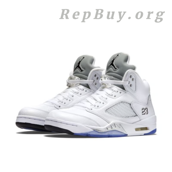 Top Version Air Jordan 5 Retro Metallic White, High Quality Replica Jordan 5, Best Copy AJ5 Metallic White, 1:1 Replica Air Jordan 5, Perfect Version AJ5 136027-130, Premium Fake Jordan Shoes, AAA Quality Jordan Retro 5