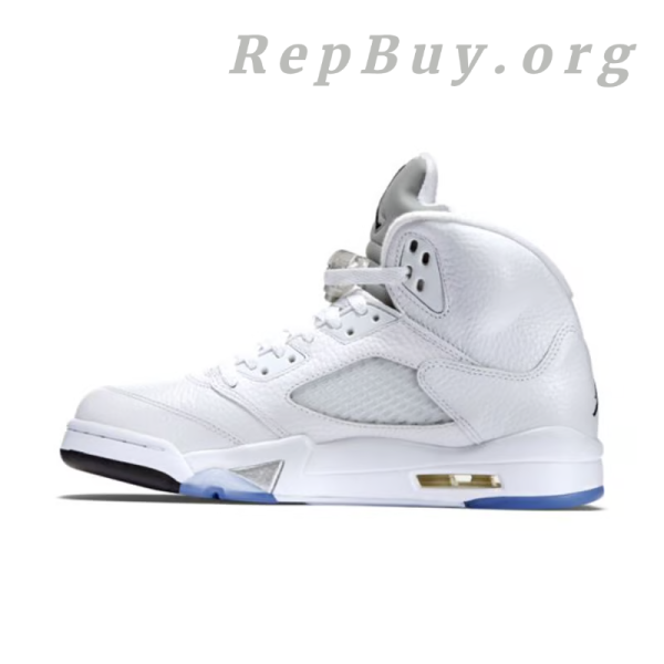 Top Version Air Jordan 5 Retro Metallic White, High Quality Replica Jordan 5, Best Copy AJ5 Metallic White, 1:1 Replica Air Jordan 5, Perfect Version AJ5 136027-130, Premium Fake Jordan Shoes, AAA Quality Jordan Retro 5