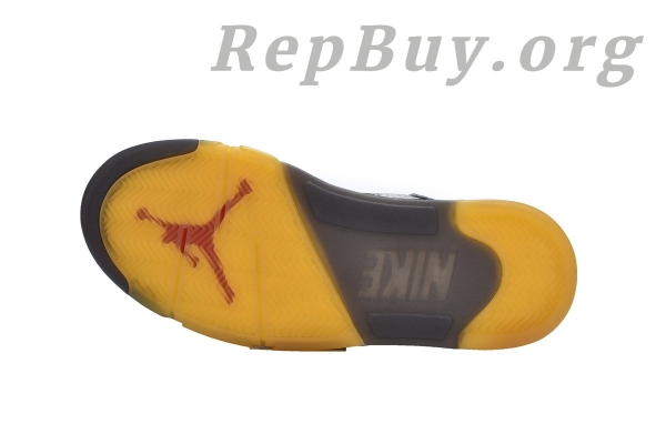 Top Version Air Jordan 5 Retro Off-White Black CT8480-001 - Image 4