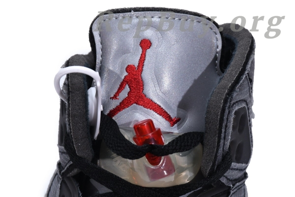 Top Version Air Jordan 5 Retro Off-White Black CT8480-001 - Image 16