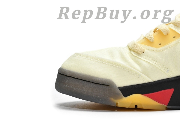 Top Version Air Jordan 5 Retro OFF-WHITE Sail DH8565-100 - Image 8