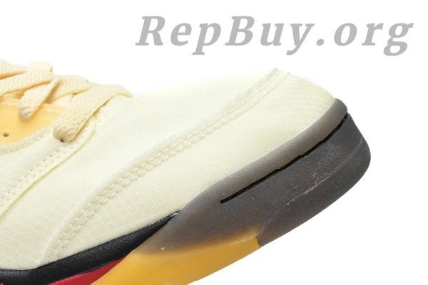 Top Version Air Jordan 5 Retro OFF-WHITE Sail DH8565-100 - Image 13