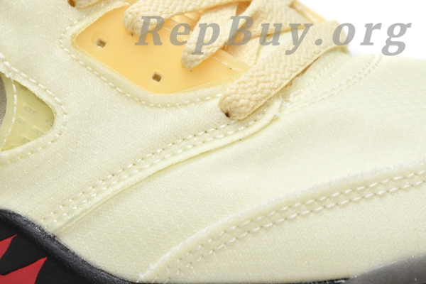 Top Version Air Jordan 5 Retro OFF-WHITE Sail DH8565-100 - Image 14